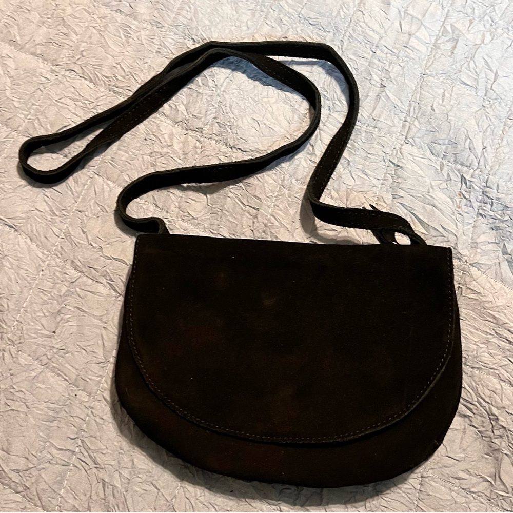 Urban Outfitters Suede Crossbody Black Leather Suede